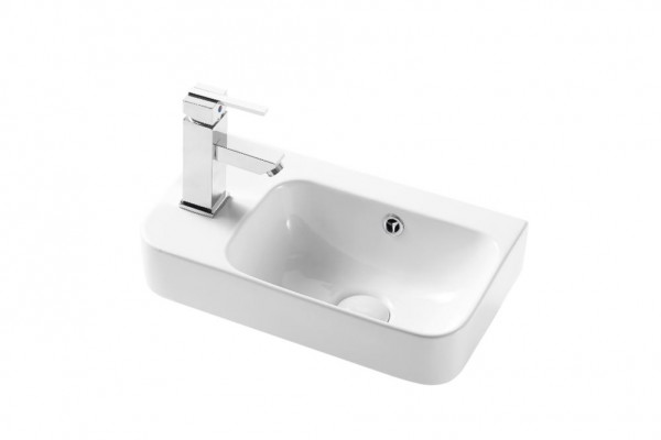 Раковина WeltWasser Aisbach 5117 L прямоугольная, цвет белый, с переливом