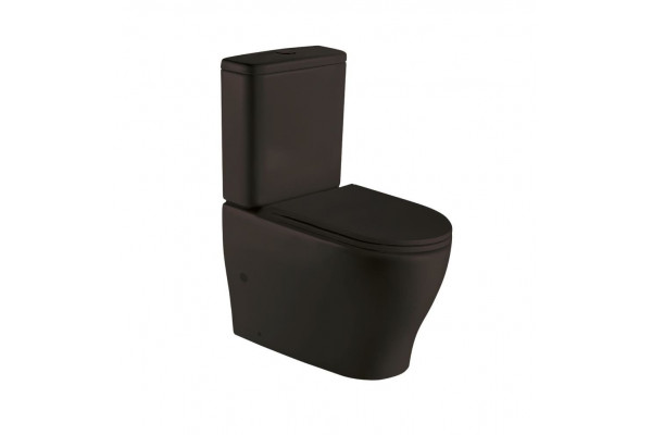 Унитаз-компакт WeltWasser Angerbach 001 MT-BL микролифт черный, овальный, 36x61 см