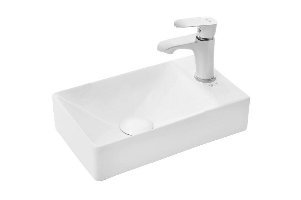 Раковина WeltWasser Aisbach 5111 R 37 прямоугольная, цвет белый