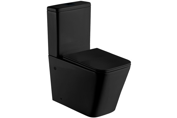 Унитаз-компакт WeltWasser Gelbach 001 ST MT-BL микролифт черный, прямоугольный, 36.5x61 см