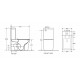 Унитаз-компакт WeltWasser Gelbach 001 ST MT-BL микролифт черный, прямоугольный, 36.5x61 см