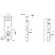 Комплект 3 в 1 инсталляция WeltWasser WW Marberg 410 + Подвесной унитаз Weltwasser Merzbach 004 MT-GR + кнопка хром SE в современном стиле