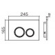 Комплект 3 в 1 инсталляция WeltWasser WW Amberg 506 +  Подвесной унитаз WeltWasser Jeckenbach 004 GL-WT +  Клавиша смыва WeltWasser WW Amberg RD-BL в стиле hi-tech