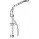 Душевой гарнитур Weltwasser WW DP 2270 штанга 56 см, шланг 150 см, 1 режим