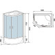 Душевая кабина Weltwasser WW500 Halle 1202 R прямоугольная-асимметричная, поддон глубокий
