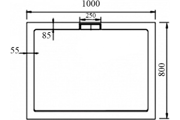 Поддон для душа Weltwasser TRS1080 прямоугольный, низкий