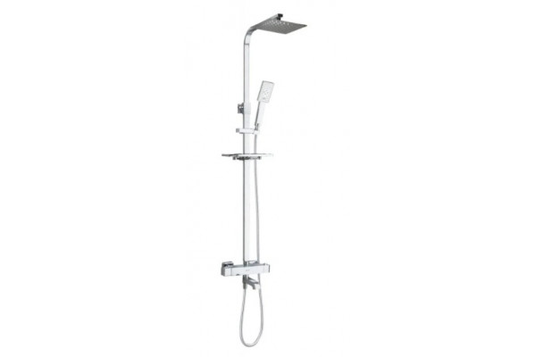 Душевая стойка WeltWasser WW TS 4244 с термостатом, хром, штанга 154 см