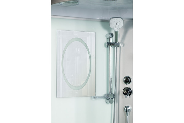 Душевая кабина WeltWasser WW500 Werra 904 90x90х217 профиль хром, стекло прозрачное, четверть круга, поддон низкий
