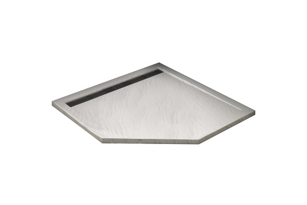 Поддон для душа из искусственного камня WeltWasser WW TRP 90 STONE-WT 90x90 белый пятиугольный,  в современном стиле