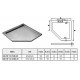 Поддон для душа из искусственного камня WeltWasser WW TRP 90 STONE-WT 90x90 белый пятиугольный,  в современном стиле