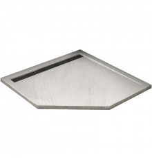 Поддон для душа из искусственного камня WeltWasser WW TRP 100 STONE-WT 100x100 белый пятиугольный,  в современном стиле