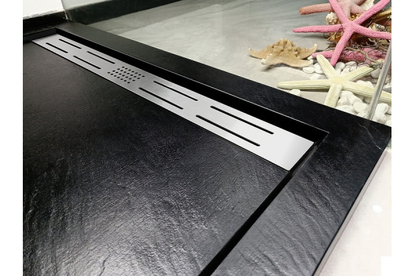 Поддон для душа из искусственного камня WeltWasser WW TRS 12080 STONE-BL 120x80 черный прямоугольный,  в современном стиле