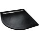 Поддон для душа из искусственного камня WeltWasser WW TRR 100 STONE-BL 100x100 черный  четверть круга,  в современном стиле