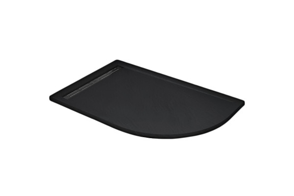 Поддон для душа из искусственного камня WeltWasser WW TRR 12080 STONE-BL L 120x80 черный прямоугольный-асимметричный, левый