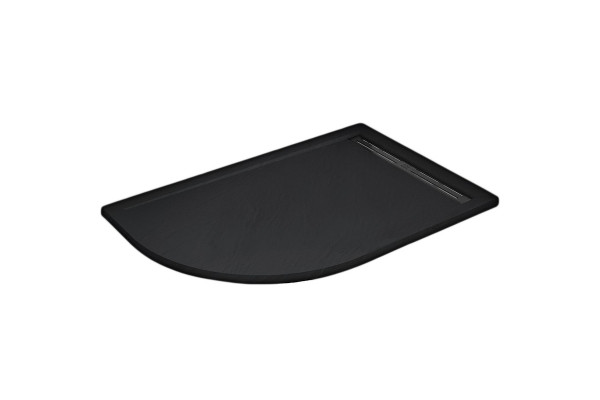 Поддон для душа из искусственного камня WeltWasser WW TRR 12080 STONE-BL R 120x80 черный правый,  в современном стиле