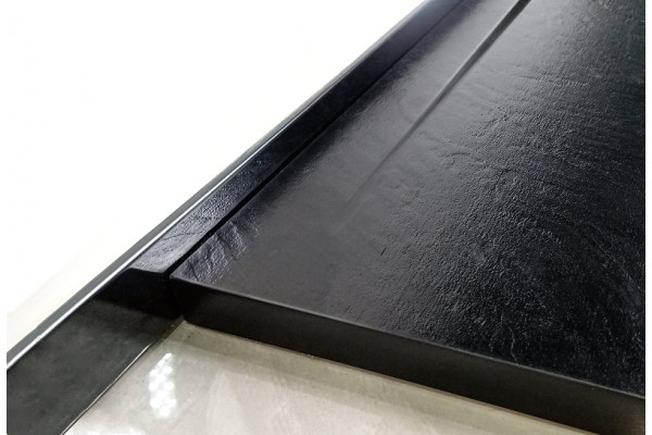 Поддон для душа из искусственного камня WeltWasser WW TRS 90 STONE-BL 90x90 черный квадратный,  в современном стиле