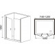 Душевая дверь в нишу Weltwasser WW600 600K2-120 распашная, стекло прозрачное