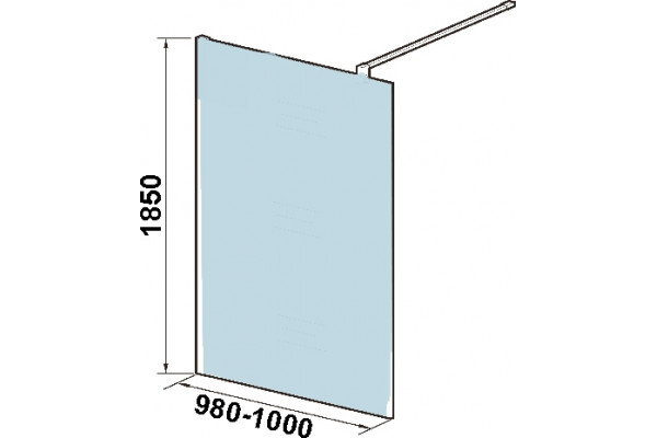 Душевая перегородка Weltwasser WW400 Walk-In 100G-1 стекло прозрачное, профиль хром