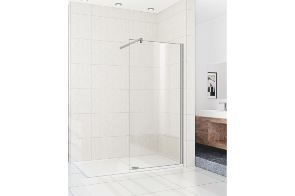 Душевая перегородка Weltwasser WW400 Walk-In 90G-1 стекло прозрачное, профиль хром