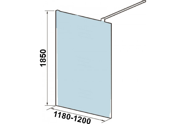 Душевая перегородка Weltwasser WW400 Walk-In 120G-1 стекло прозрачное, профиль хром