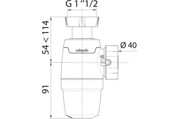 Сифон для мойки Wirquin Neo 30987072 белый