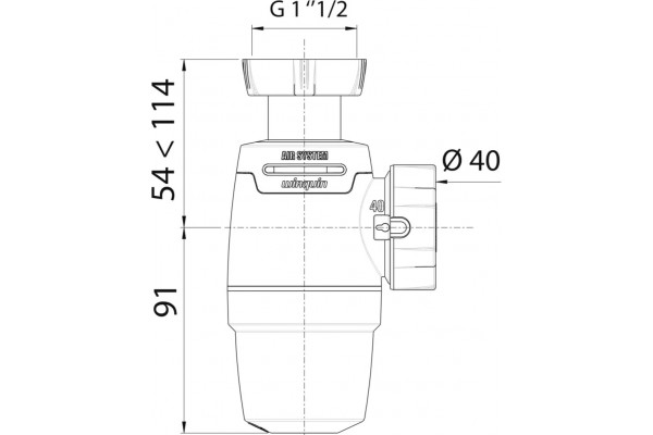 Сифон для мойки Wirquin Neo Air 30987073 белый
