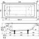 Чугунная ванна Wotte Line 160x70 прямоугольная, встраиваемая, объем 150 л.