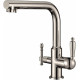 Смеситель Zorg Clean Water ZR 313 YF-33 NICKEL для кухонной мойки однорычажный, серебро