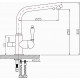 Смеситель Zorg Clean Water ZR 313 YF-33 NICKEL для кухонной мойки однорычажный, серебро