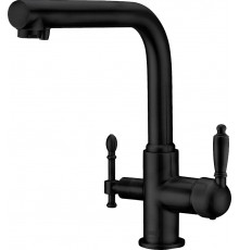 Смеситель Zorg Sanitary ZR 313 YF-33 BLACK для кухонной мойки однорычажный, черный