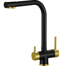 Смеситель Zorg Sanitary ZR 348 YF BLACK BRONZE для кухонной мойки однорычажный, высота излива 32.3 см