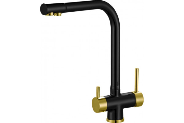 Смеситель Zorg Sanitary ZR 348 YF BLACK BRONZE для кухонной мойки однорычажный, высота излива 32.3 см
