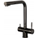 Смеситель Zorg Inox SZR-7039 GRAFIT для кухонной мойки, графит, однорычажный, черный