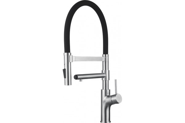 Смеситель Zorg Inox SZR-1010 для кухонной мойки однорычажный, высота излива 17.85 см