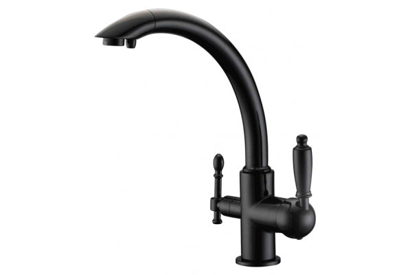 Смеситель Zorg Clean Water ZR 314 YF-33 black для кухонной мойки однорычажный, черный