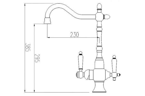 Смеситель Zorg Clean Water ZR 336 YF-22 AC для кухонной мойки однорычажный, бронза