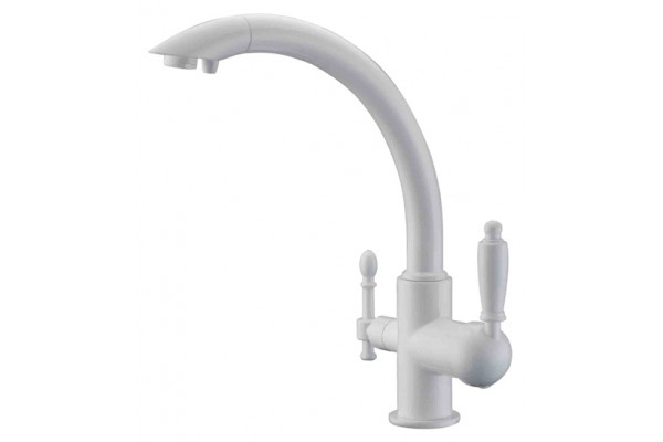Смеситель Zorg Clean Water ZR 314 YF-33 white для кухонной мойки однорычажный, белый