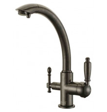 Смеситель Zorg Clean Water ZR 314 YF-33 антрацит для кухонной мойки однорычажный, черный