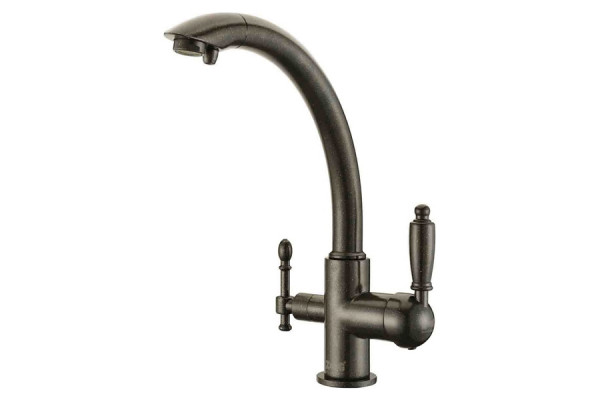 Смеситель Zorg Clean Water ZR 314 YF-33 антрацит для кухонной мойки однорычажный, черный