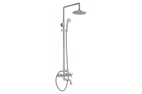 Душевая стойка Zorg Antic AZR 608 DS-3-6 SL цвет серебро, штанга 140.1 см