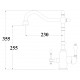Смеситель Zorg Clean Water ZR 312 YF-50 для кухонной мойки однорычажный, высота излива 25.5 см