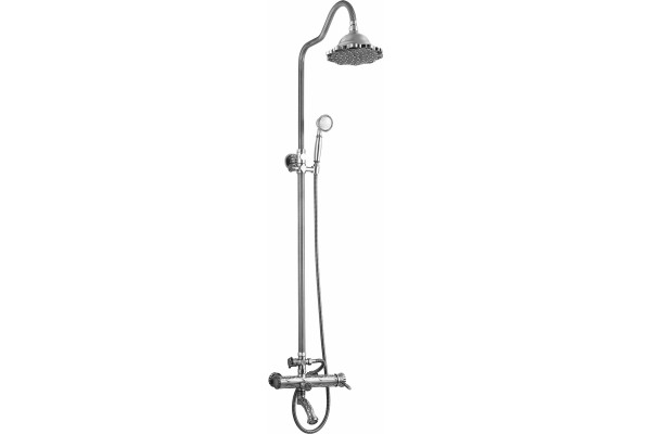 Душевая стойка Zorg Antic A 103DS-SL цвет серебро, штанга 159.9 см