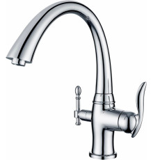 Смеситель Zorg Sanitary ZR 340 YF для кухонной мойки однорычажный, хром