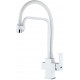 Смеситель Zorg Sanitary ZR 341-8 YF White для кухонной мойки однорычажный, белый