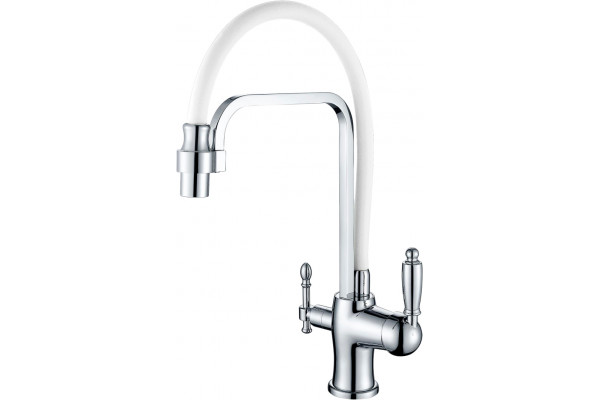 Смеситель Zorg Sanitary ZR 342-8 YF для кухонной мойки однорычажный, высота излива 25.5 см