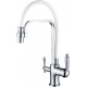 Смеситель Zorg Sanitary ZR 342-8 YF для кухонной мойки однорычажный, высота излива 25.5 см
