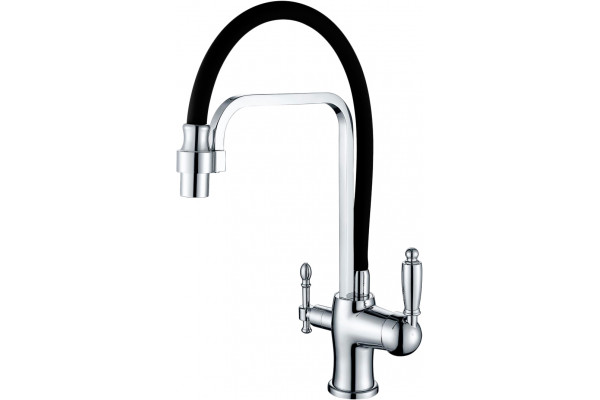 Смеситель Zorg Sanitary ZR 342-6 YF для кухонной мойки однорычажный, высота излива 25.5 см