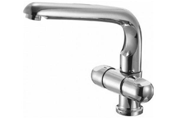 Смеситель Zorg Sanitary ZR 600 K для кухонной мойки двухвентильный, хром