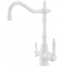 Смеситель Zorg Sanitary ZR 312 YF-33-white для кухонной мойки однорычажный, белый