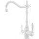 Смеситель Zorg Sanitary ZR 312 YF-33-white для кухонной мойки однорычажный, белый